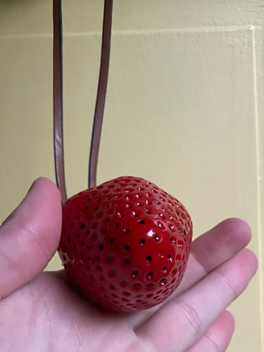 Tory Burch Strawberry Bag Charm • New Poppy / Tempranillo